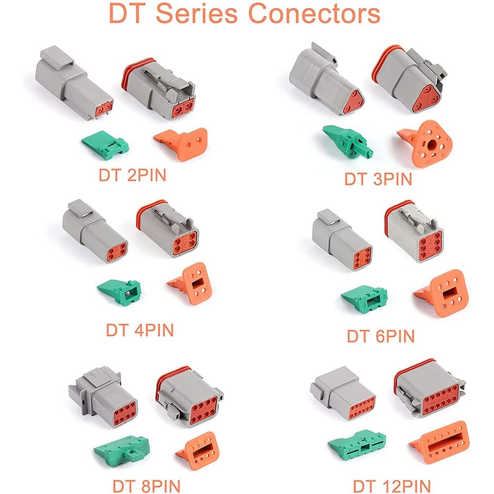 Spina Connettore Elettrico, Set 2 3 4 6 8 12 Pin per Kit Assortimento Connettori Deutsch DT
