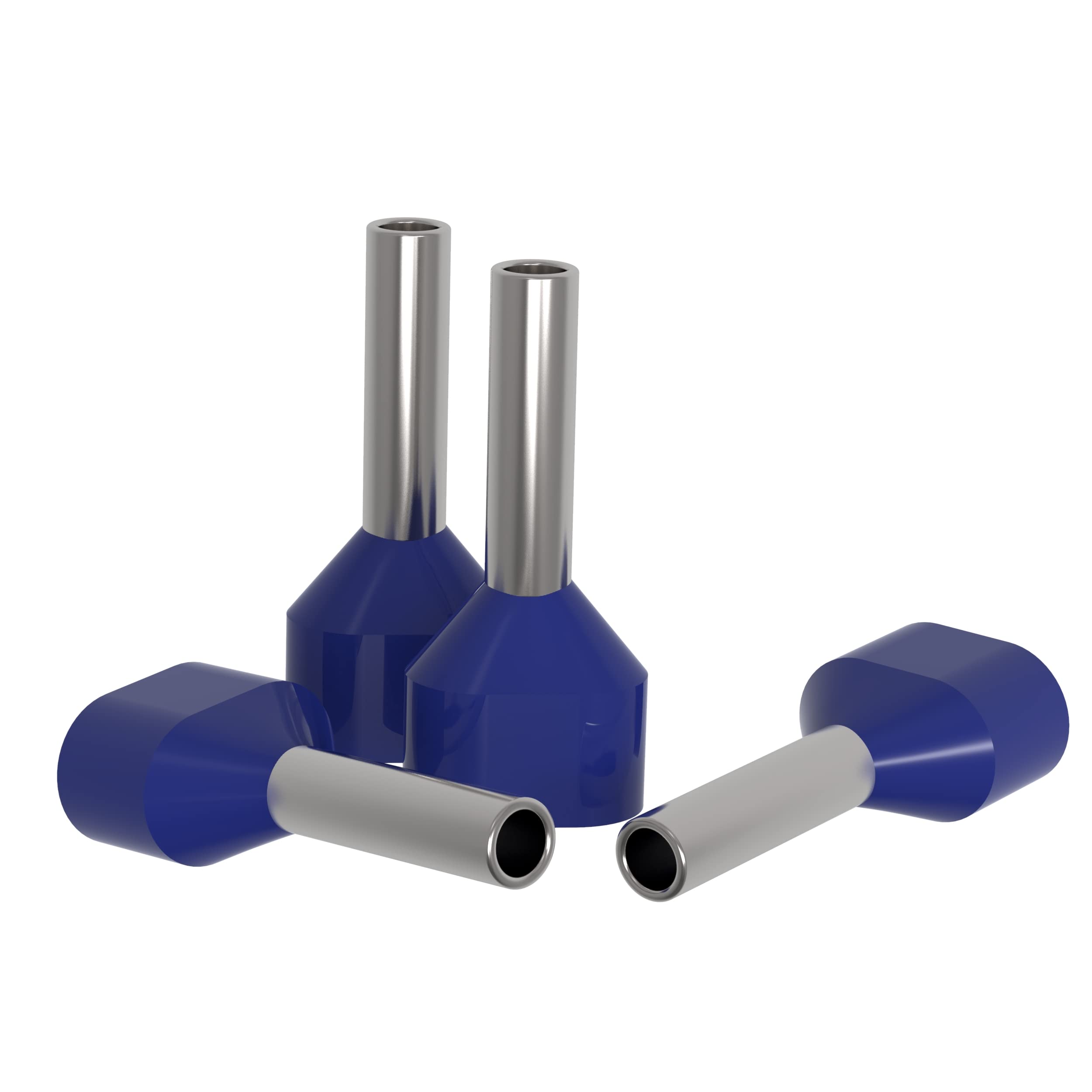 AUPROTEC Puntalini isolati Twin 0,5-16 mm² Doppio Terminali a Bussola: 1000 pezzi, 16 mm² Blu