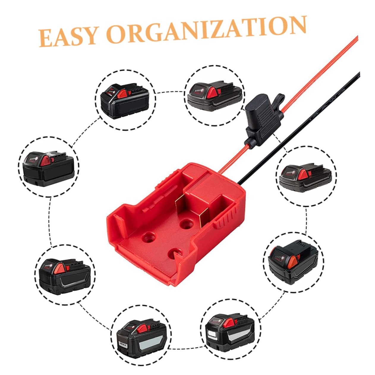 POPETPOP 3sets Adattatore Batteria Per Utensili Elettrici Connettore Power Dock Compatibile Facile Installazione e Resistente Per Prolungato