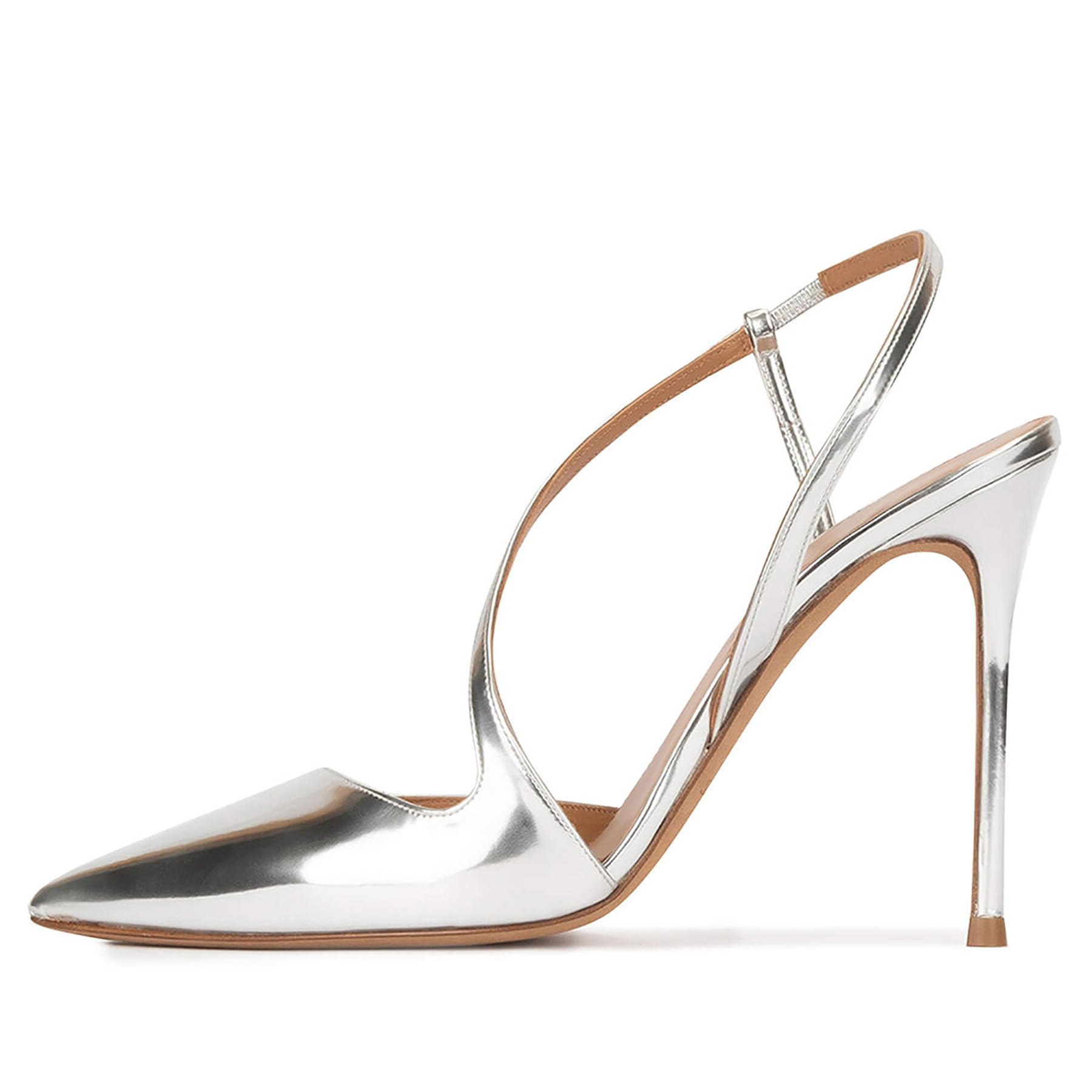 Sandalias de tacón Alto con Tiras para Mujer Vestido de Fiesta Sexy con Punta en Punta Sandalias de tacón de Aguja Color sólido Simple Puntera Cerrada Zapatos Boda para Noche