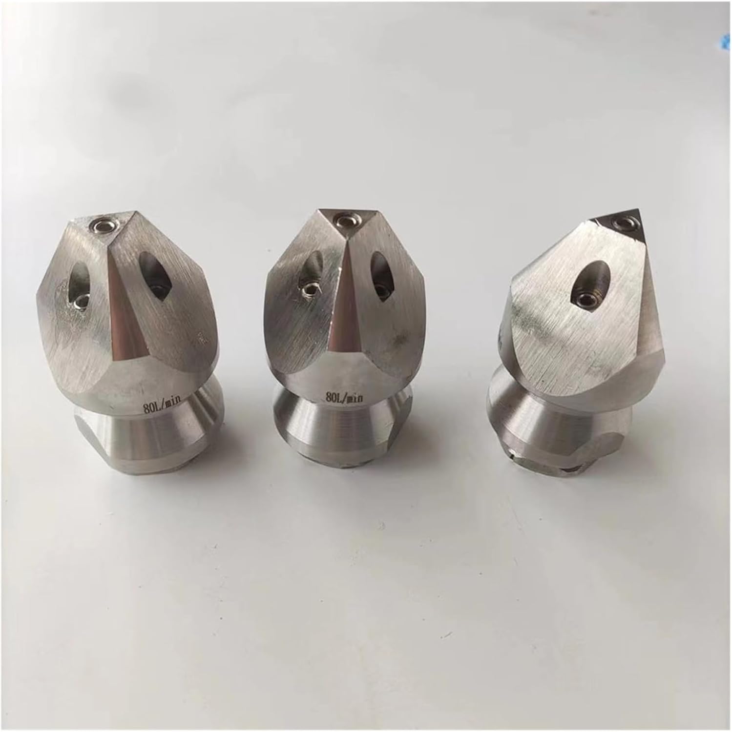 High Pressure Stainless Steel Sewer Drain Cleaning Nozzle Jetter Head Dredging Water Rat Spray(0.3kg 1I2 female)