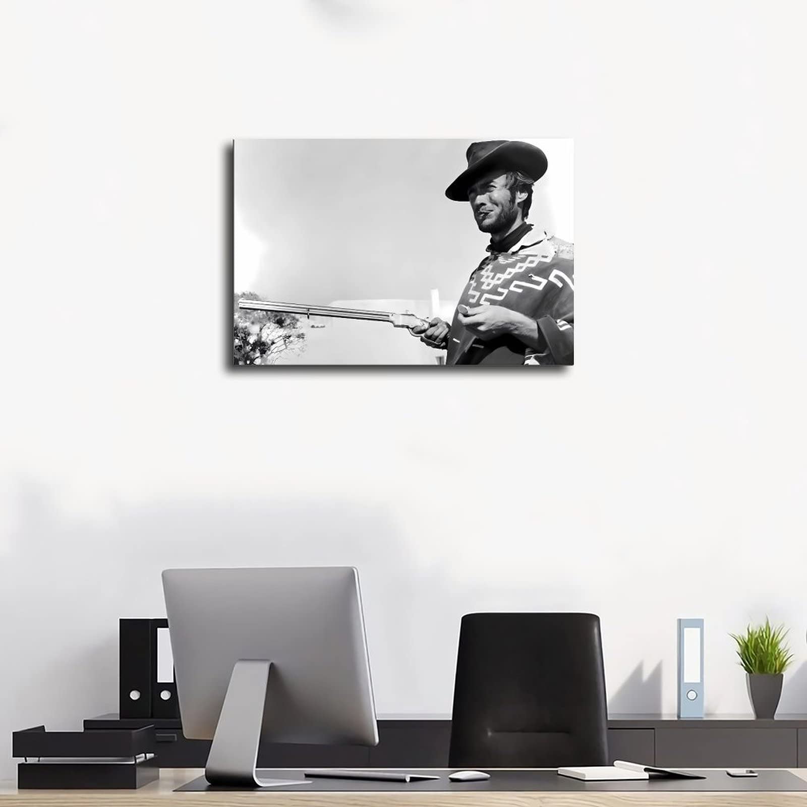 Clint Eastwood Poster sur toile pour chambre à coucher, bureau, chambre, cadeau, 40 x 60 cm Clint Eastwood Poster sur toile pour chambre à coucher, bureau, chambre, cadeau, 40 x 60 cm