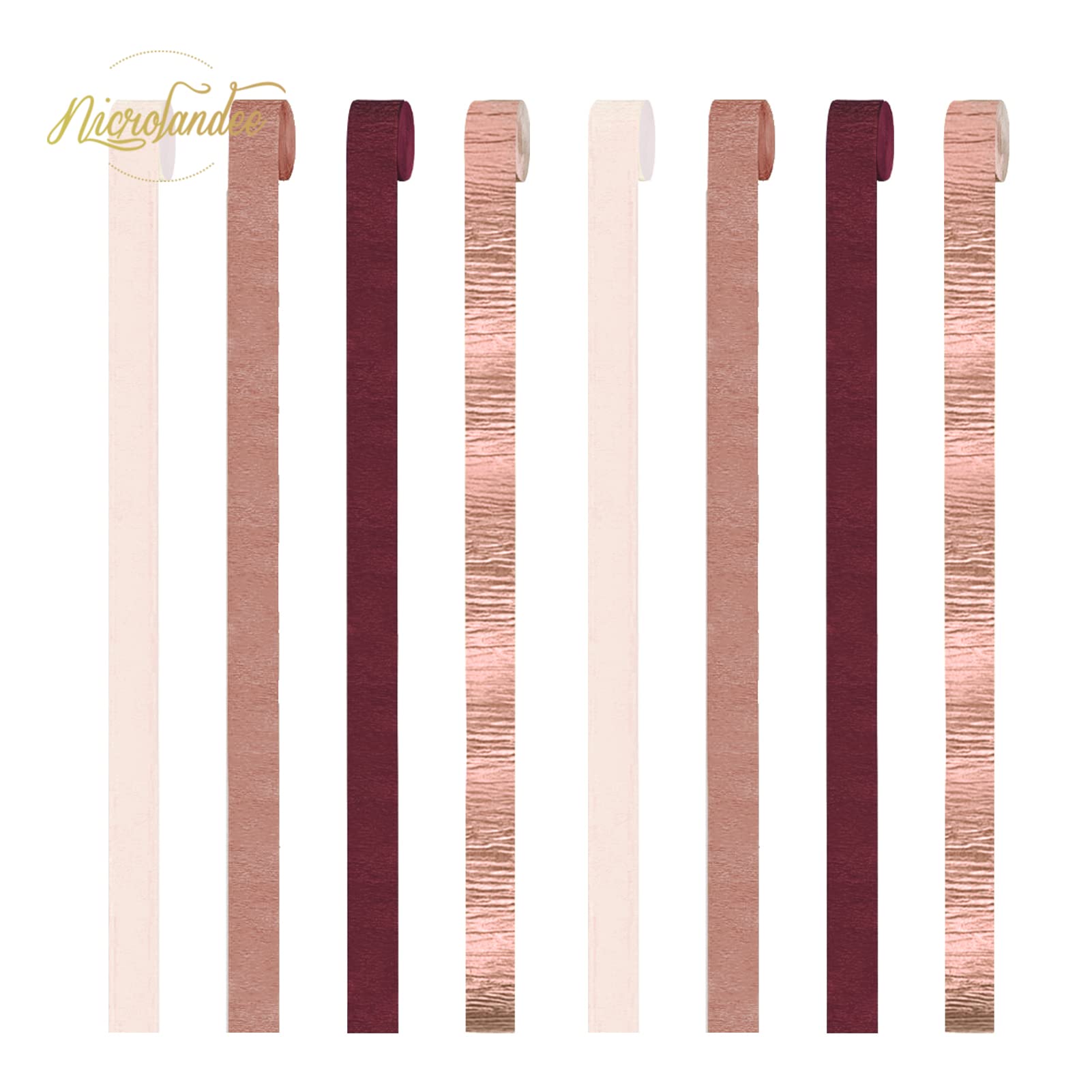 8 Rollen Lila-gold Krepppapier Luftschlangen – Je 4,6 Cm X 25 M, Für Geburtstag, Hochzeit, Mardi Gras & Partydeko