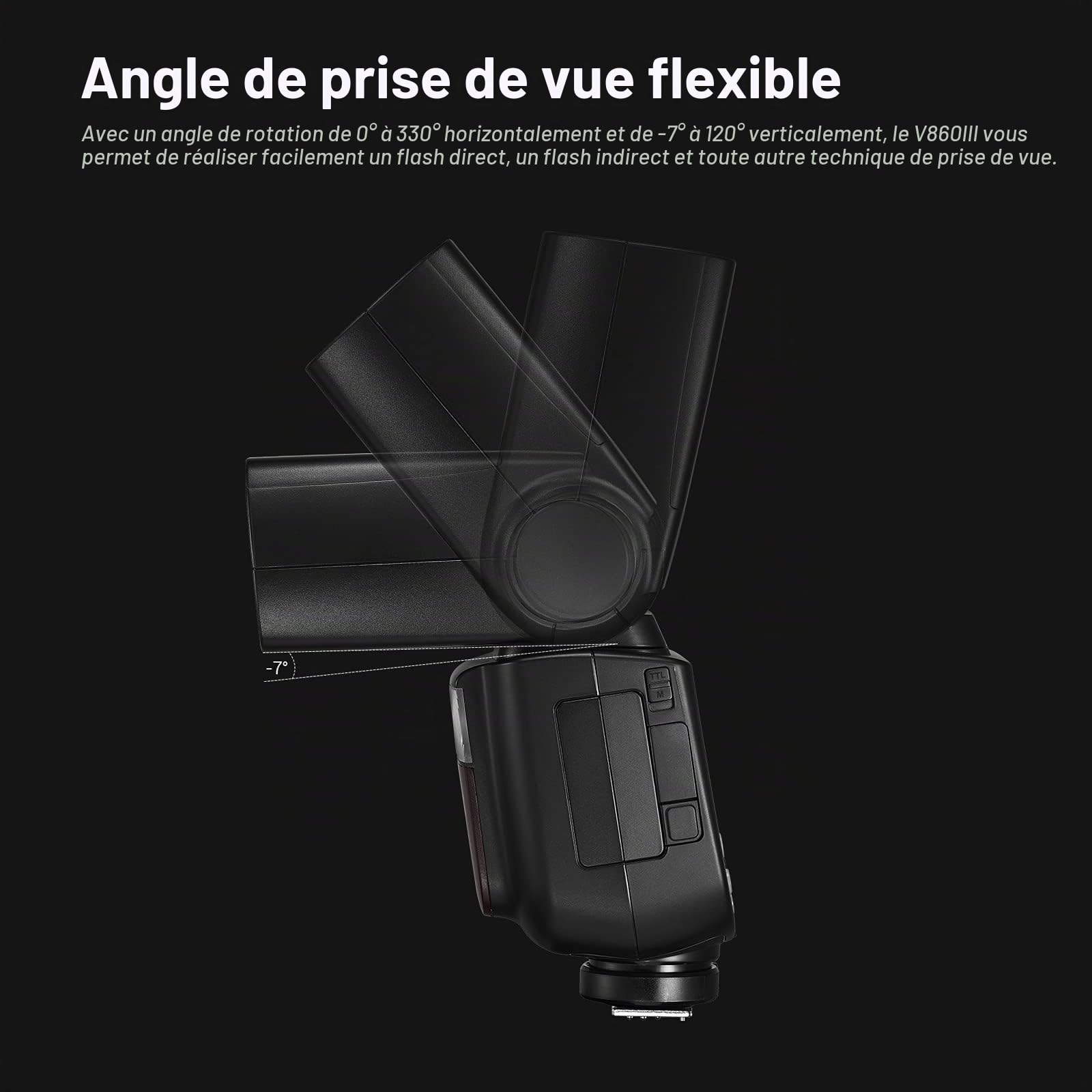 Godox V860III-S TTL Flash pour Appareil Photo Sony, 2,4G Externe Flash pour Sony HSS 1/8000s, 480 Flashs Pleine Puissance, Temps de Recyclage de 0,01 à 1,5s, 10 Levels LED Modeling Lamp