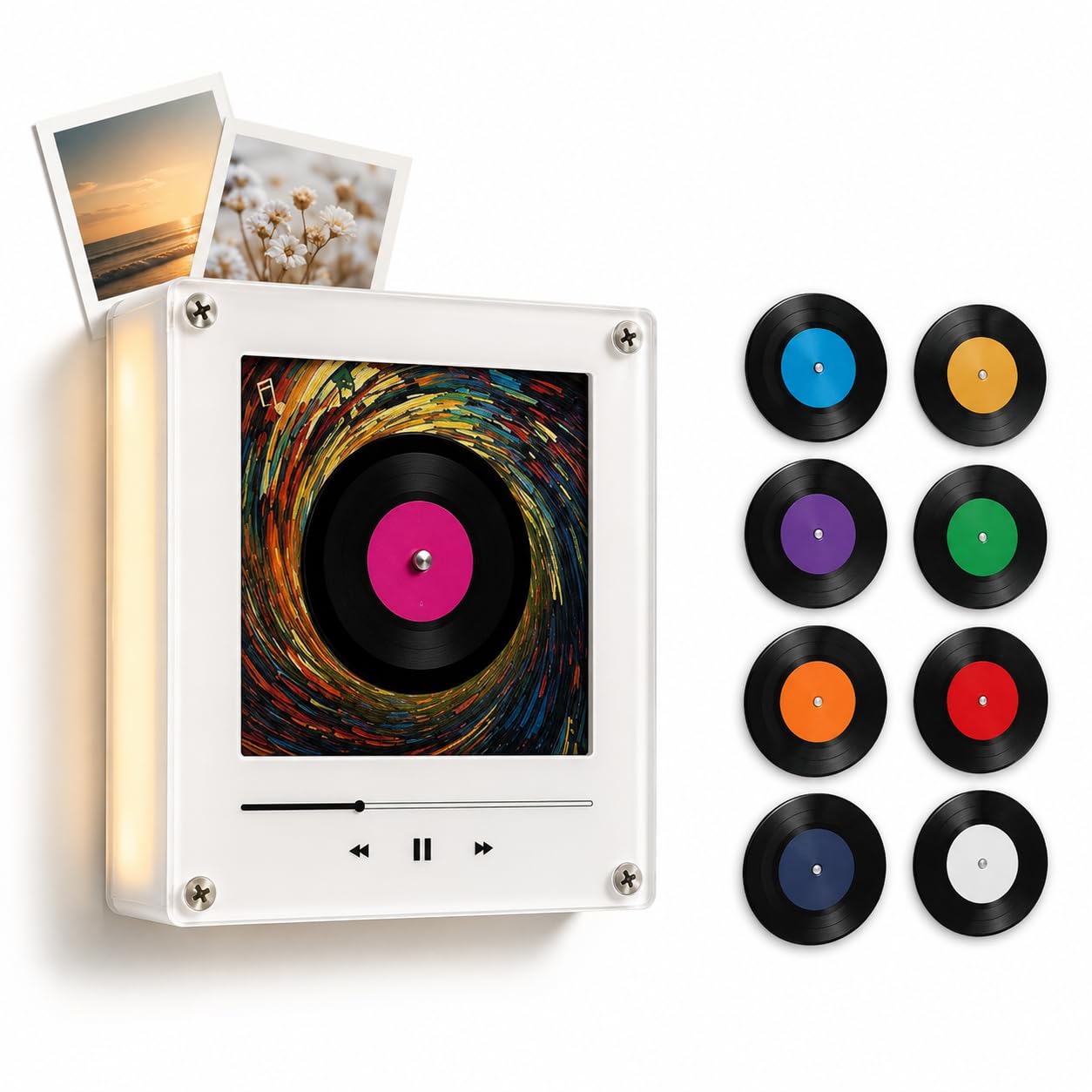 Portachiavi Frigo Personalizzato Lettore Musicale NFC, Ricarica USB-C