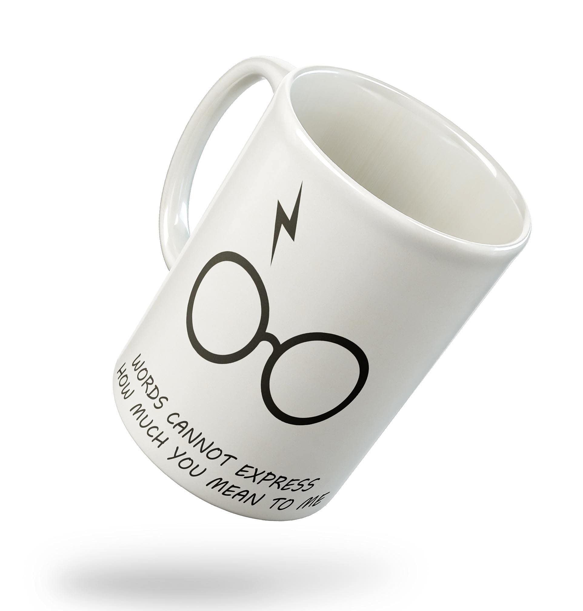 ECFAK Words Cannot Express Printed White Coffee/Tea Mug Coffee Lover | Coffee Addict | Friends | Girls | Boys