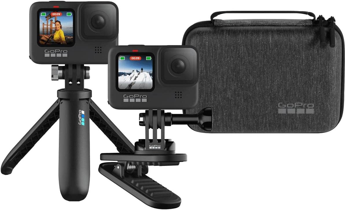 Travel Kit: Includes Magnetic Swivel Clip, Shorty, And Compact Case - Official GoPro Accessory, AKTTR-002