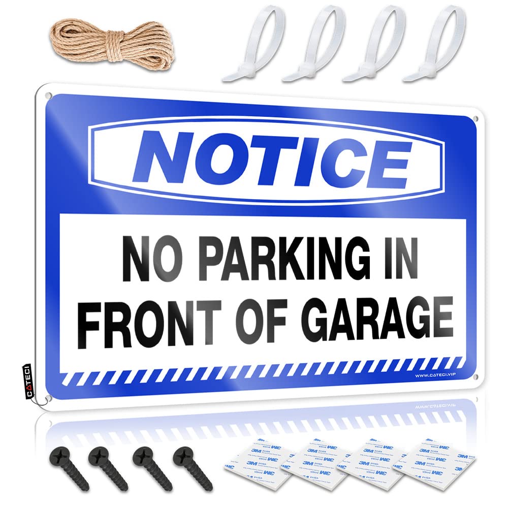 Man Cave Signs For Men Notice No Parking In Front Of Garage Tin Sign Bar Stuff For Man Cave Metal Signs For Bar(30X40CM)