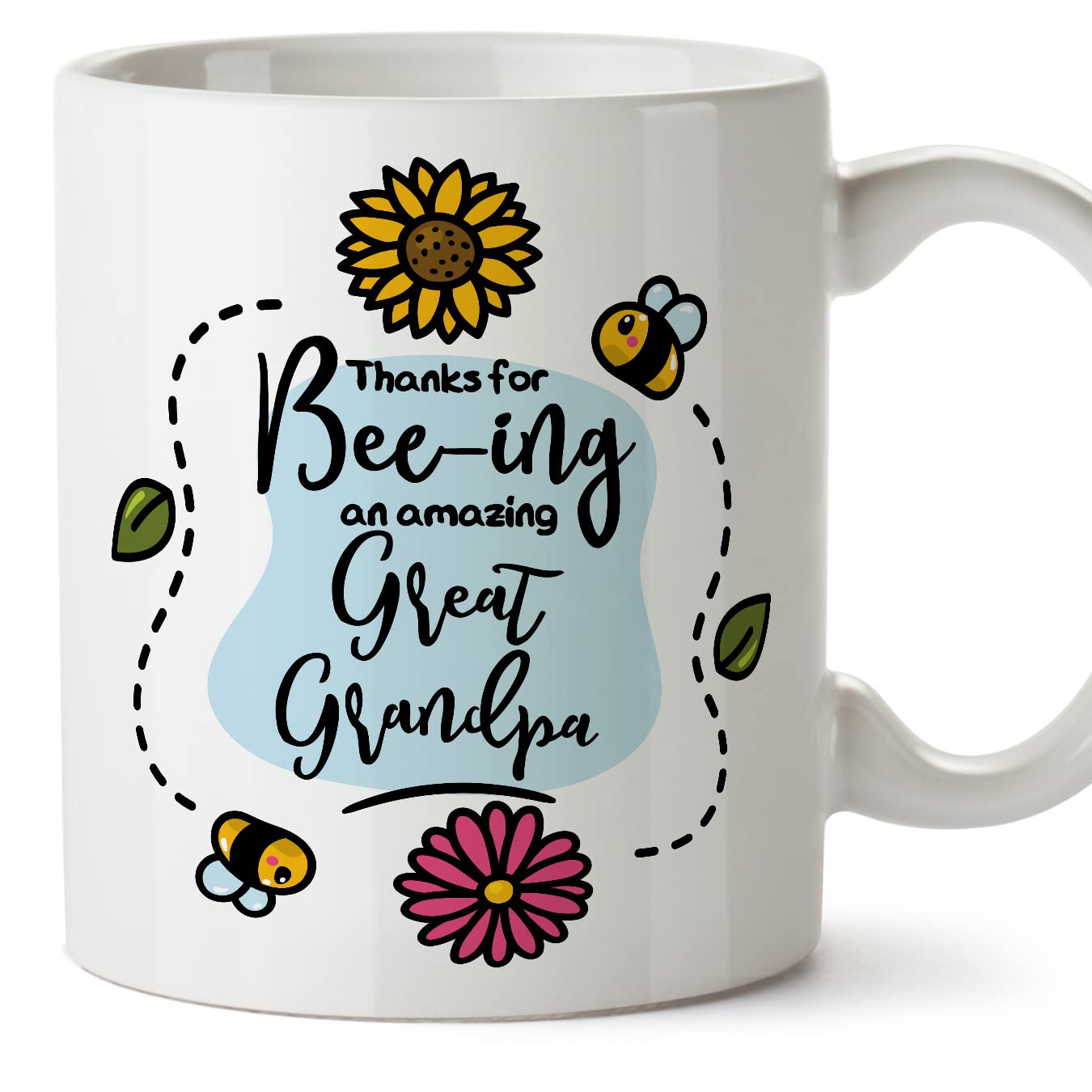 MUGFFINS Great Grandfather/Great Grandpa Mug - in English - Thanks for Beeing Amazing - Funny Gift - Ceramic 11oz Mug — image 1