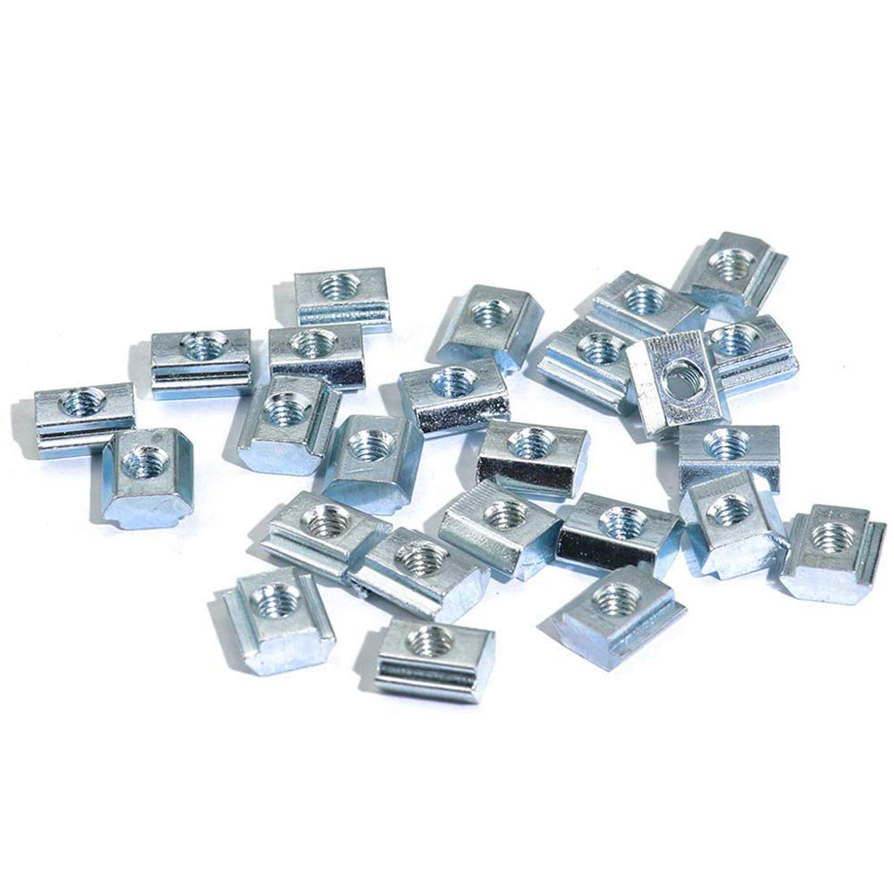 KOOTANS 100pcs 2020 Series Sliding T Nuts Metric M3 Thread Slide in