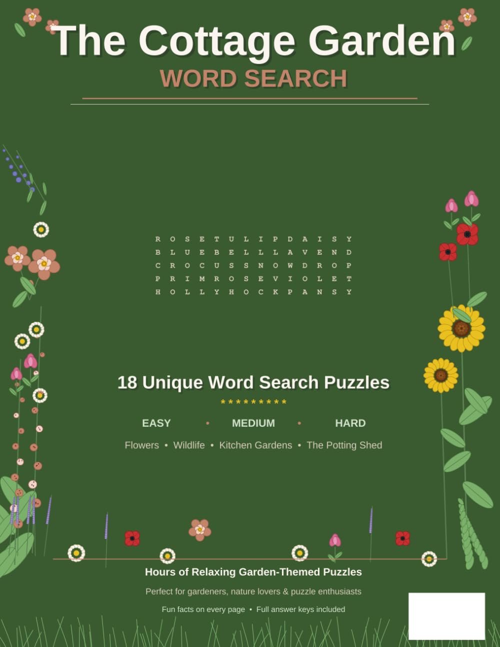 The Cottage Garden Word Search: 18 Relaxing Garden-Themed Puzzles for Adults