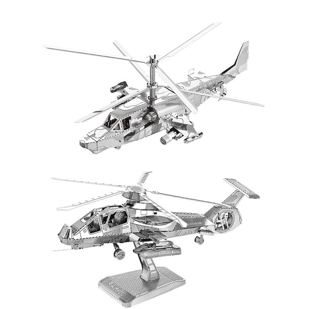 Amazon.co.jp: [Mout]2個 3Dメタルパズル Ka-50 航空機 偵察 攻撃ヘリ