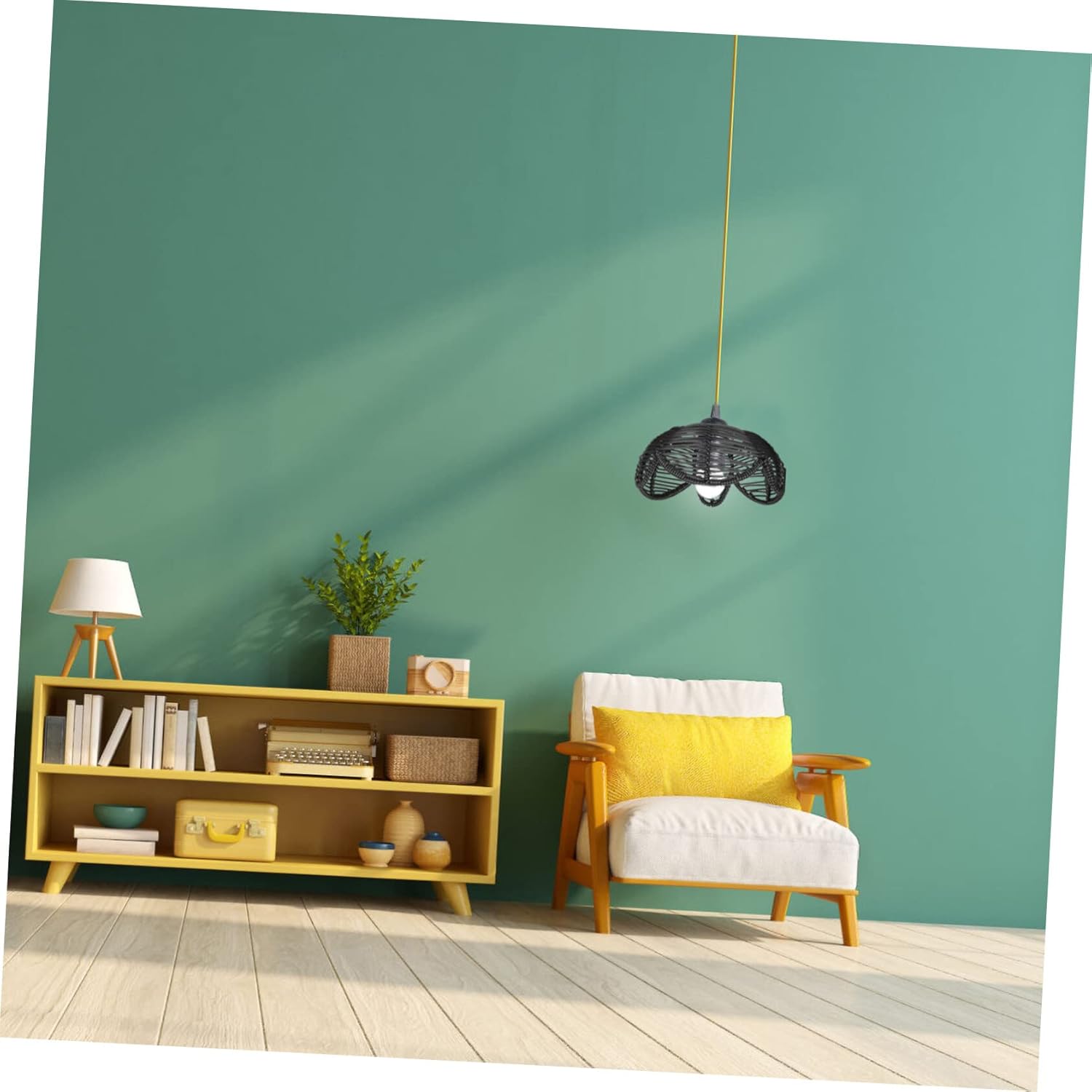 2pcs Seagrass Lampshade Replacement for Light Fixtures Home Lamp Shade Ceiling