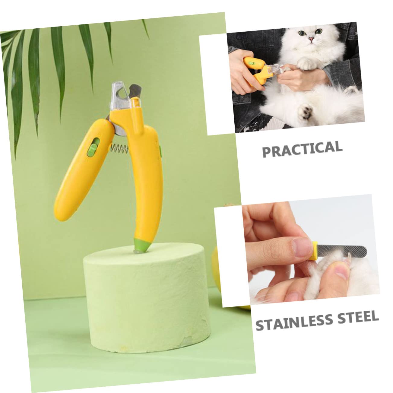 Sosoport 3piezas Cortauñas Profesional para Luz Led Tijeras para De Uñas y Gatos Diseño Ergonómico y