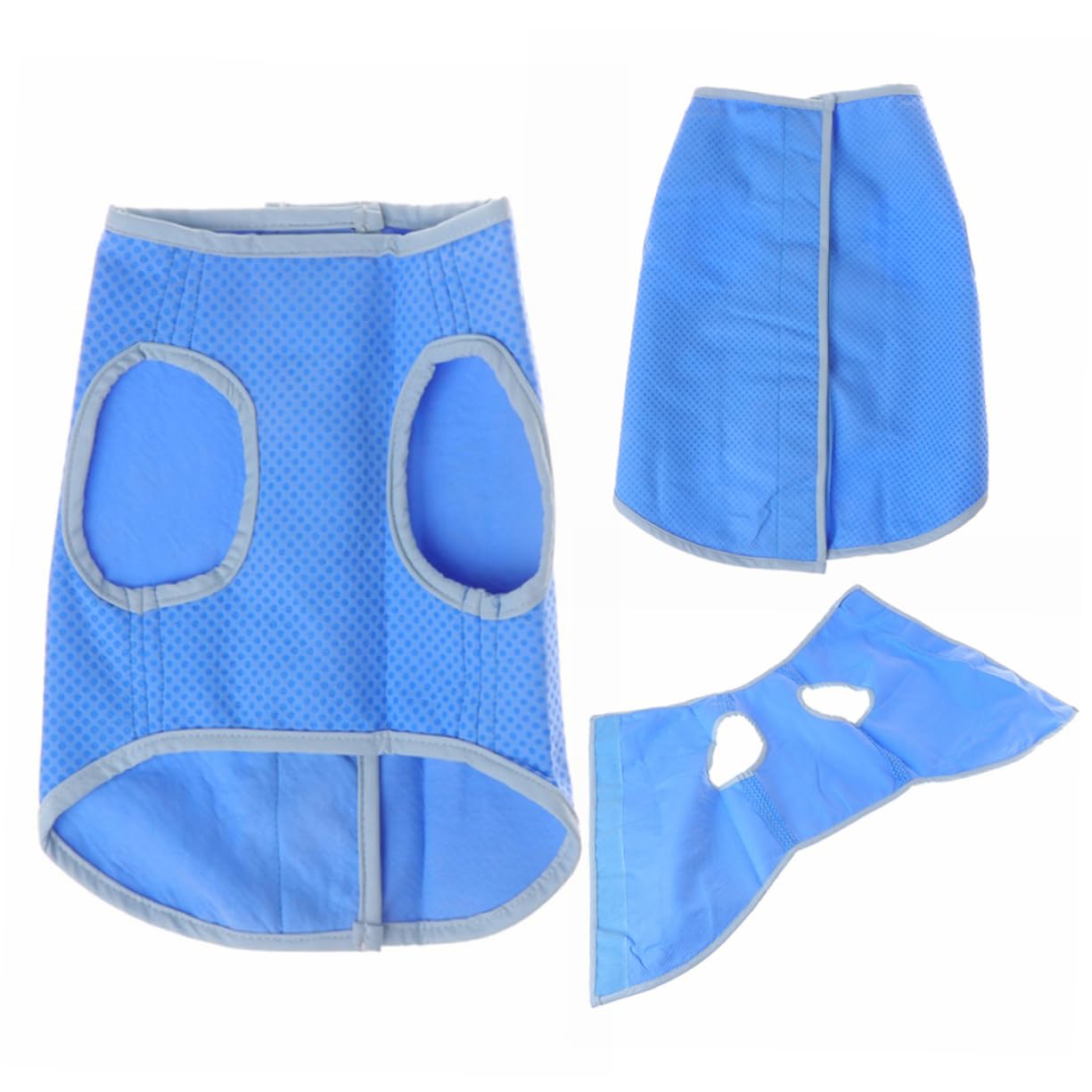 Dog Cooling Vest for Puppy Summer Dacron Blue Size L