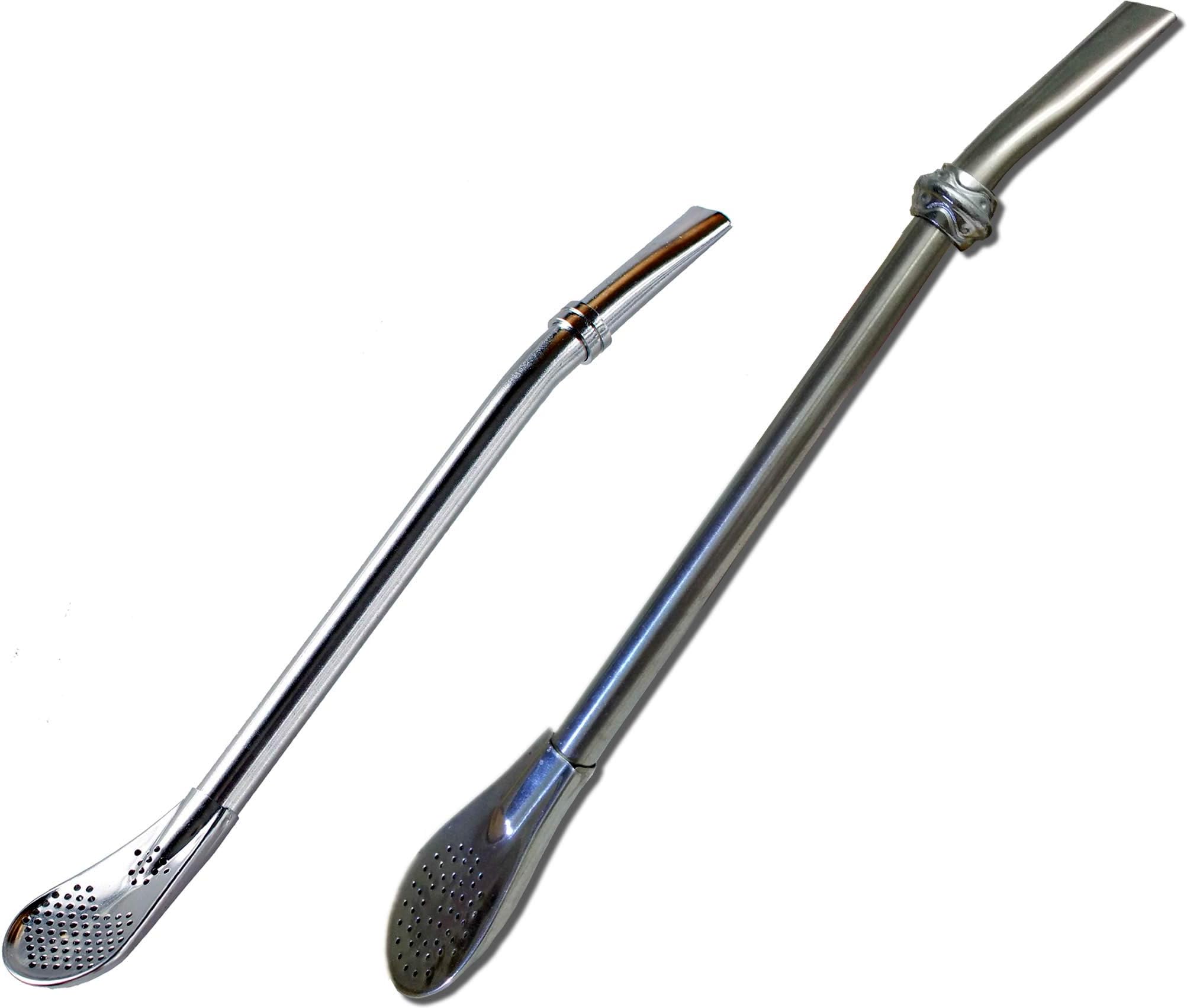 HerbaFlow (2) 7.5” and 6” Stainless Steel Yerba Mate Bombilla Straws