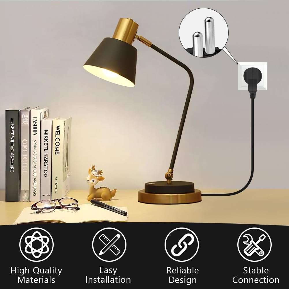 AXFEE Clavija Enchufe Macho, 4 Piezas 250V 16A Enchufe Macho, Enchufe de Seguridad Exterior 16A 250V Encufe, con Destornillador, para Uso en Interiores y Exteriores, Negro