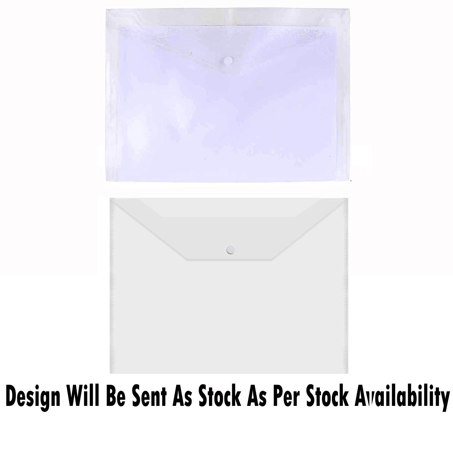 Busta trasparente per documenti formato A4, organizer con bottoni a pressione, contenitore in plastica trasparente per documenti, cancelleria, confezione da 40
