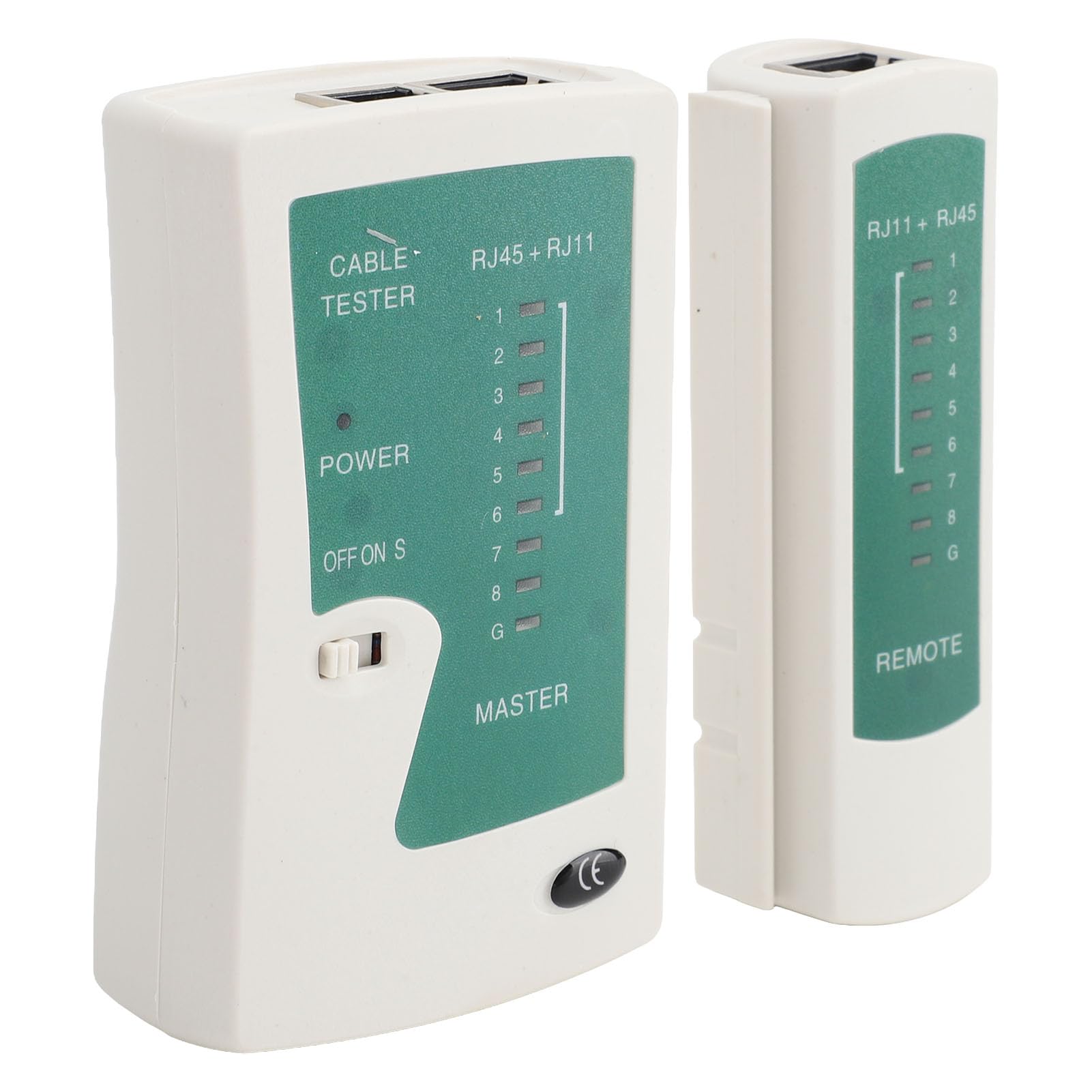 Pinza Crimpatrice RJ45, Pinza per Cavi Ethernet con 50 Testine di Rete per Cat5 Cat5e Cat6, con Tester per Cavi di Rete Spelafili, per Linee di Computer di Allarme Telefonico