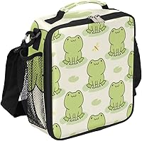 Vista 7 de Lonchera Flamingo para niños, bolsa de almuerzo aislada con piña para niñas y niños, bolsa de preparación de comidas congelable con correa