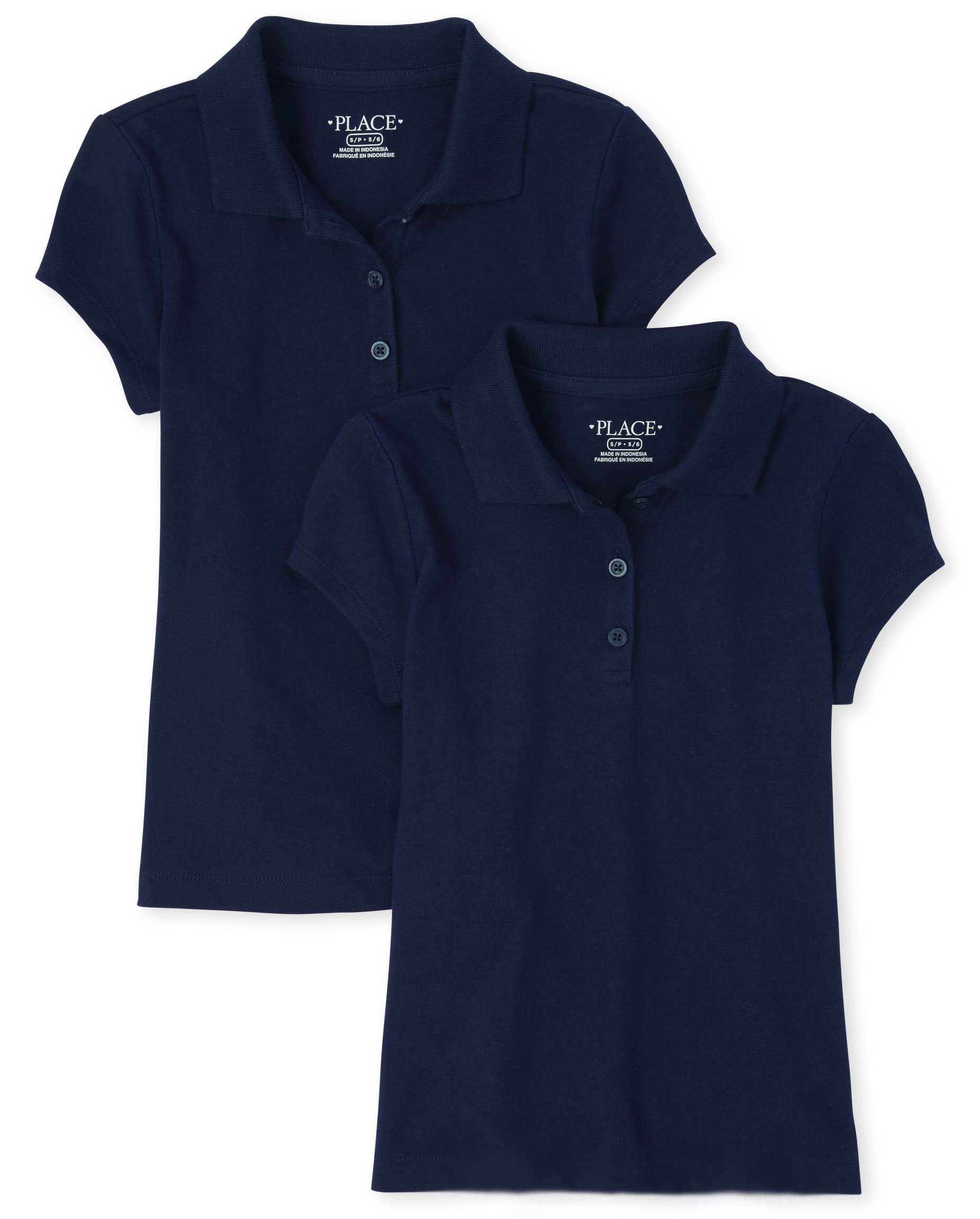 The Children's Place Girls' Short Sleeve Pique Polo, 2 Pack
