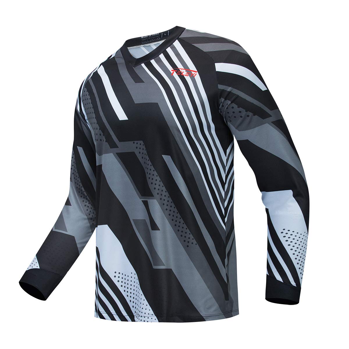JPOJPO Men's Cycling Jersey MTB T Shirt Long Sleeve Youth Off-Road Motorcycle Jersey Bicycle Clothes Anti-UV