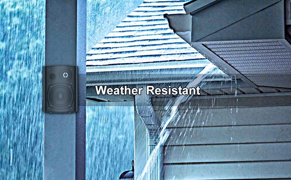 STUDIOFINIX 5.25 Inch 600W Passive Wall Mount Speakers Weather Resistant Indoor Outdoor Speakers for Patio Garage Home,2 Pairs (Black) - Image 4