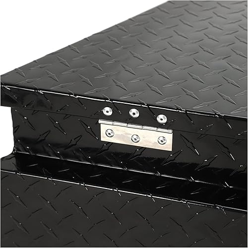 Miniatura 5 de Caja de lengua para remolque, caja de herramientas de aluminio, caja de remolque resistente con cerradura y llaves, para camioneta, RV, remolque (39