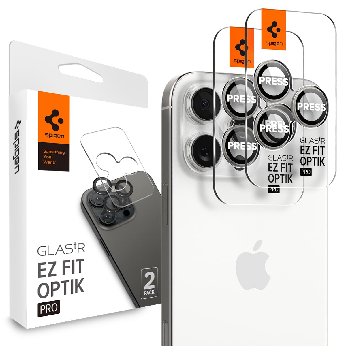 Spigen EZ Fit Optik Pro Tempered Glass Camera Lens Protector Guard for iPhone 16 Pro / 16 Pro Max (White Titanium) - 2 Pack (B0DCDHDXH5) Amazon Price History, Amazon Price Tracker
