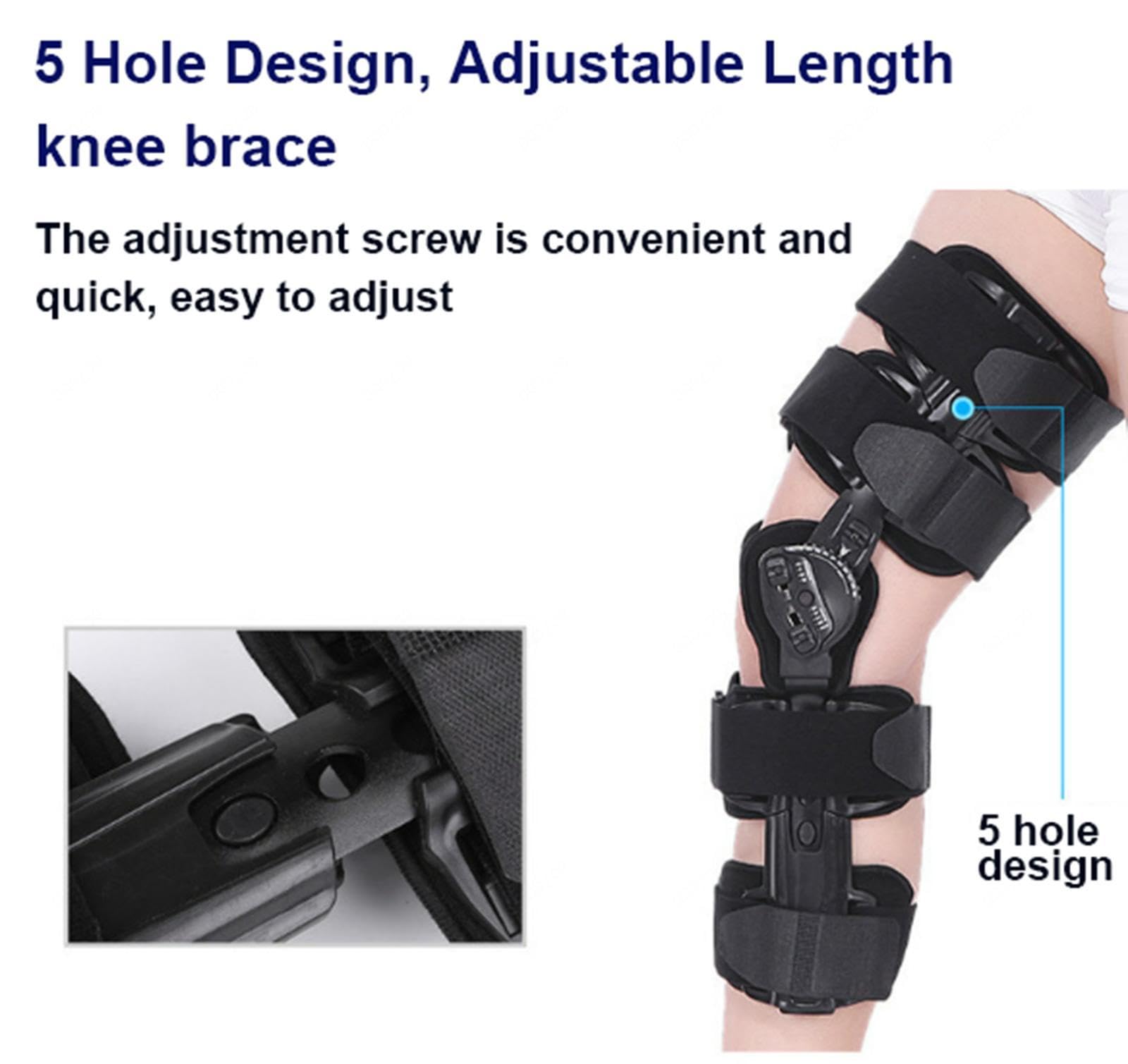 Rodillera Articulada Unisex, Estabiliza Las Ayudas Piernas Después Recuperación Lesiones, Lesiones Menisco Lesiones Ligamentos con Forro Esponja Ajustable, Acl MCL Pcl