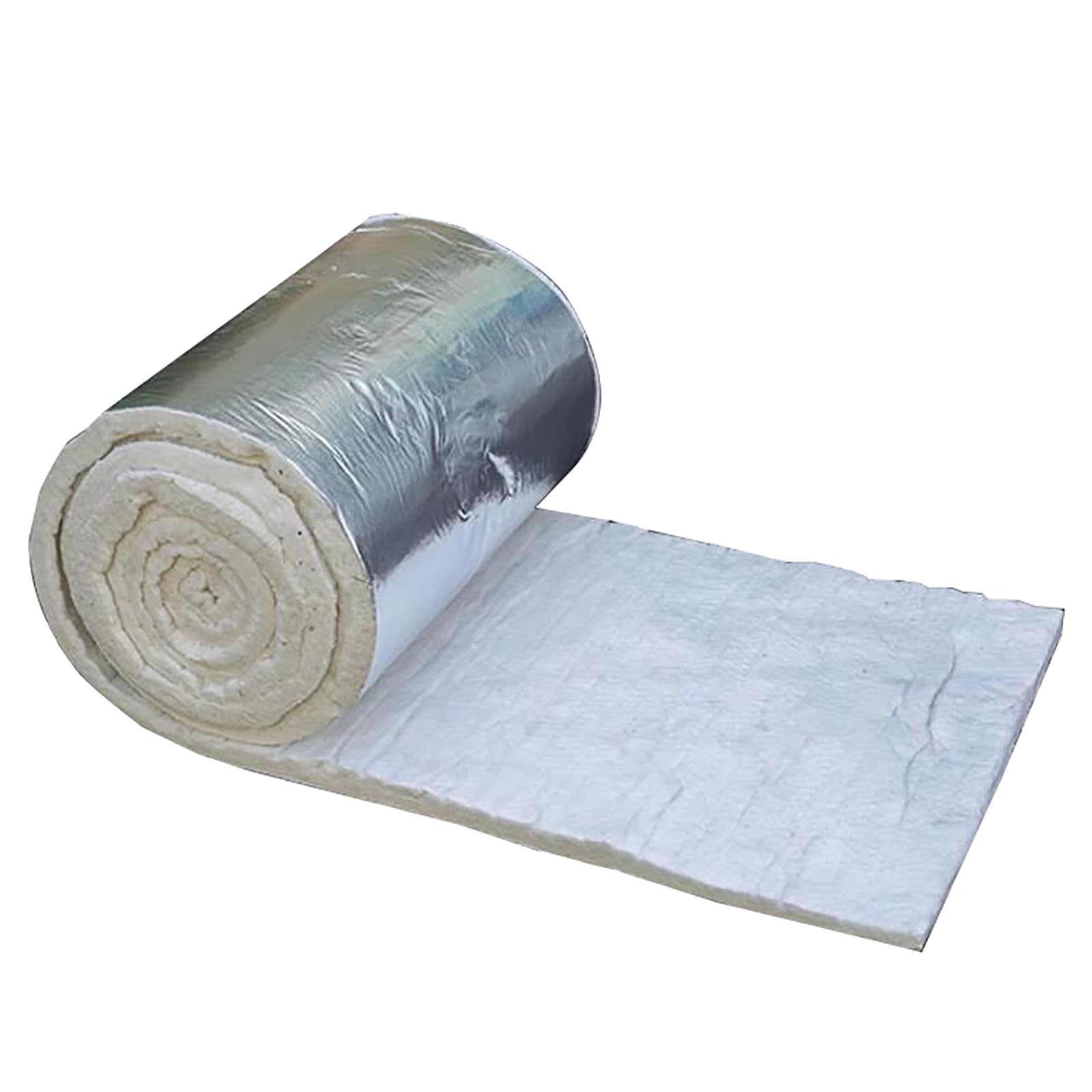 Manta aislante de fibra cerámica de alta temperatura ignífuga Manta de Aislamiento Silicato de Alta Temperatura incombustible Mat 10mm para Herrería Hornos(Size:61cm*15m)