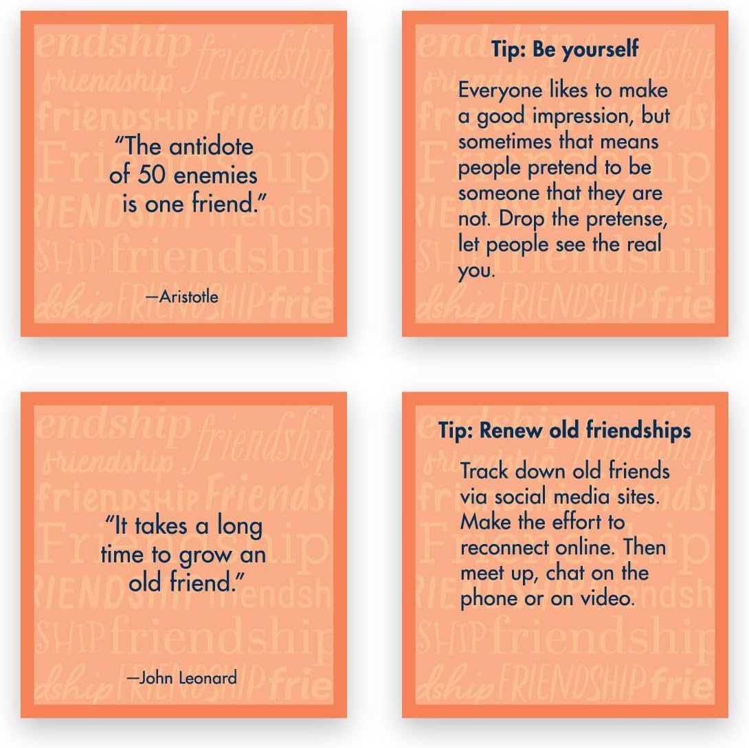 TableTopics Friendship Conversation Starter Card Game - 135 Entertaining Questions Plus Quotes & Tips for Groups of Adult Friends to Play & Deepen Bonds, Girls’ Night Activity