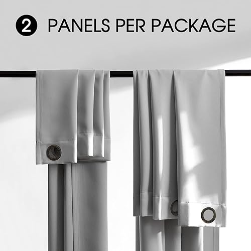 Miniatura 6 de Rutterllow - Cortinas 100% opacas, paneles con ojales, aislamiento térmico y bloqueo de luz para habitación y sala de estar