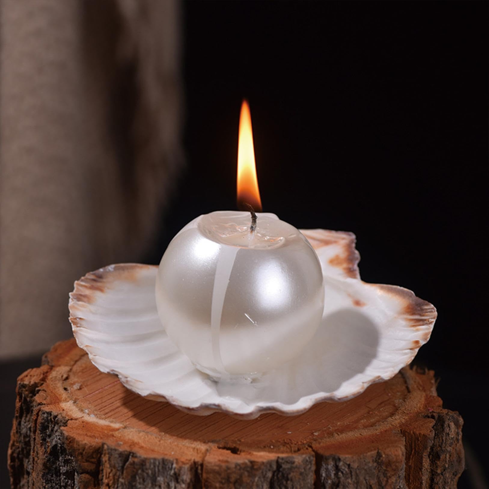 Paquete de 2 velas perfumadas en forma de perla, vela decorativa de cera de soja aromática para fotos, cumpleaños, boda, vacaciones, fiesta, regalo, vela perfumada para el día de la madre, meditación