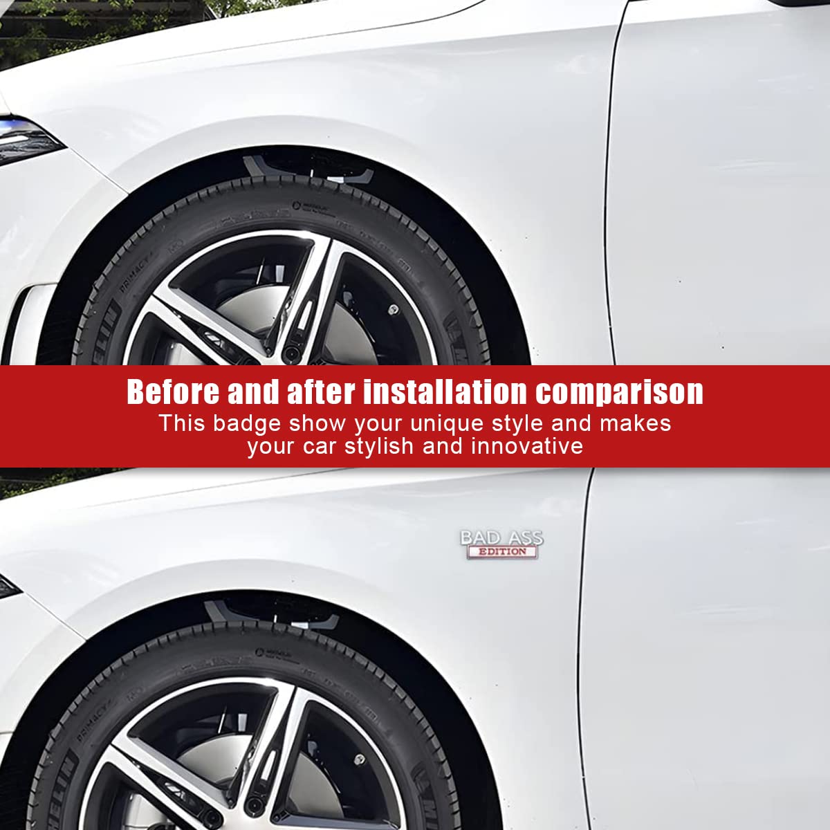 Adesivo 3D per auto Bad Ass Edition, con adesivo 3M, accessori per auto