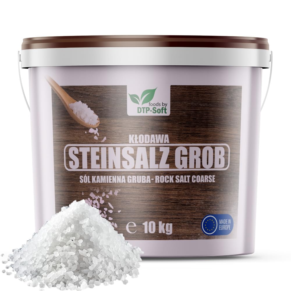 Steinsalz grob im Eimer Kochsalz körniges natürliches Premiumqualität TOP non-GMO (10kg)