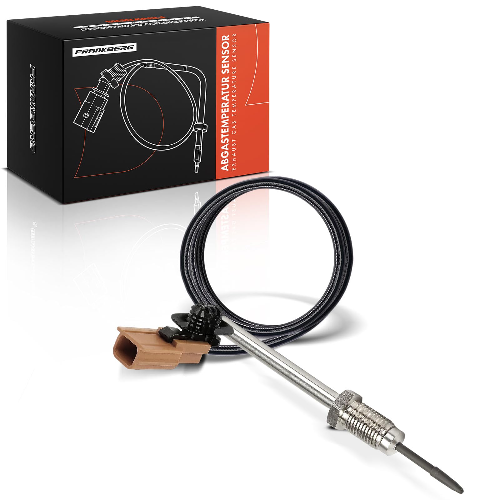 Frankberg Sensore temperatura gas di scarico 2-Poli Compatibile con Kangoo/Grand Kangoo KW0/1 Clio III Grandtour KR0/1 Clio III BR0/1 CR0/1 Megan.e II Berlina LM0/1 Modus/Grand Modus F/JP0 2263000Q1J