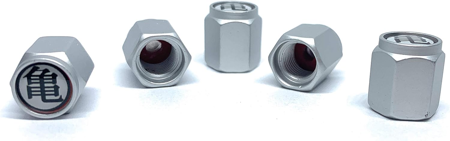 DBZ Letter Silver Caps DBZ Tire Valve Stem Caps (5 Pack) | Dust Proof, with O Rubber Seal | Outdoor, All-Weather, Leak-Proof Air Protection | Universal Stem Covers for Cars, SUVs, Bike Bicycle, Trucks