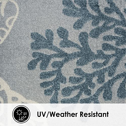 Home Dynamix Marine Sea Turtle Coastal Animal Indoor/Outdoor Area Rug, Grey/Ivory, 7'10"x10'2" - Image 6