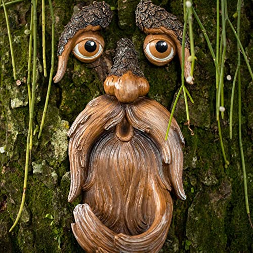 Baumgesicht Vogelfutterstation, Baum Gesichter Dekor, Alter Mann Baumgesicht, Neuheit Wildvogelfutter Station, Kunstharz Vogelfutter Station Garten Dekoration, Hof Im Freien Lustige Skurrile Dekor Cover