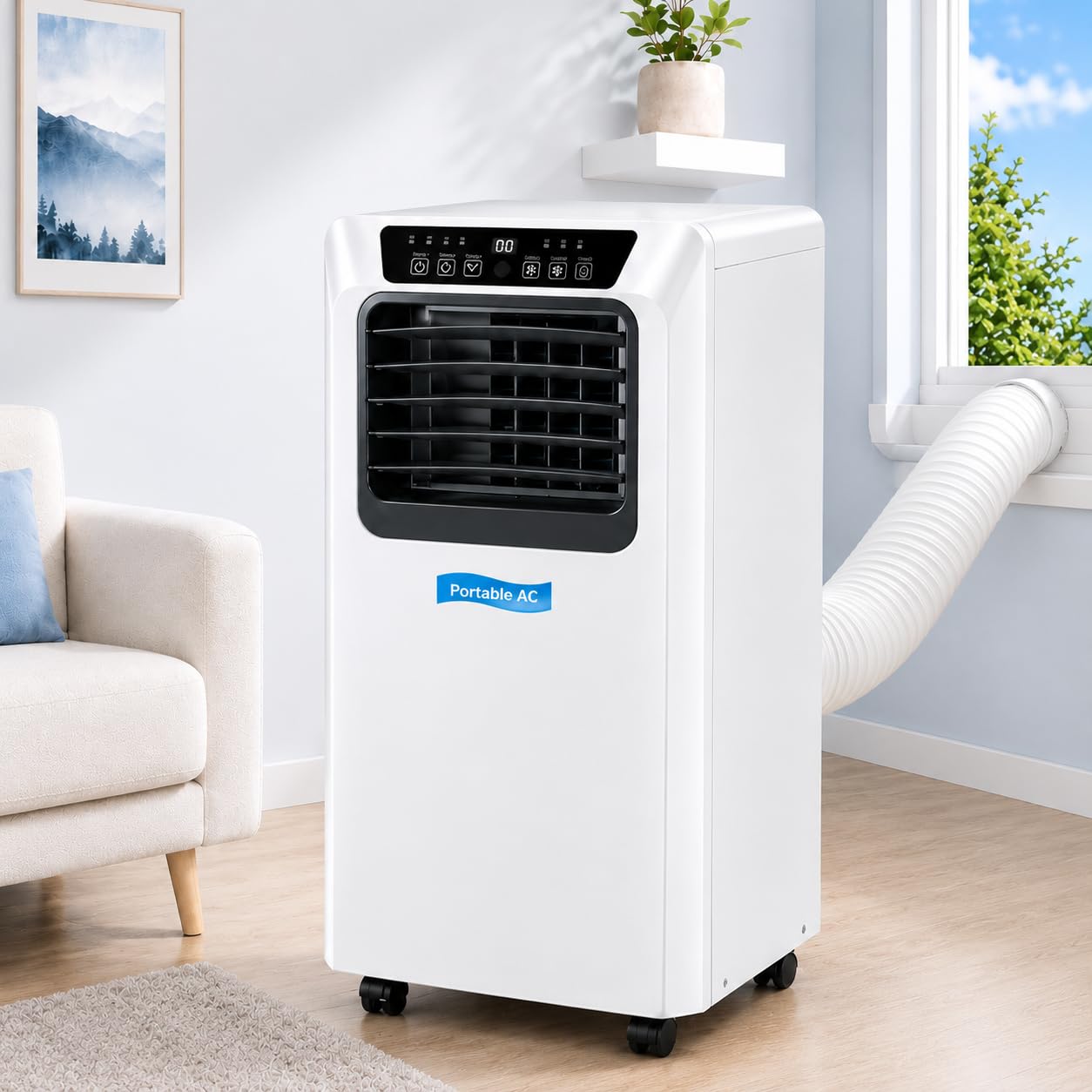 GSHSHOU 9000 BTU Air Conditioner with Fan and Dehumidifier 9000BTU