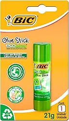 Cola Bastão BIC ECOlutions 21g - 886642 - Plástico 100% Reciclado, Não tóxico e seguro para crianças