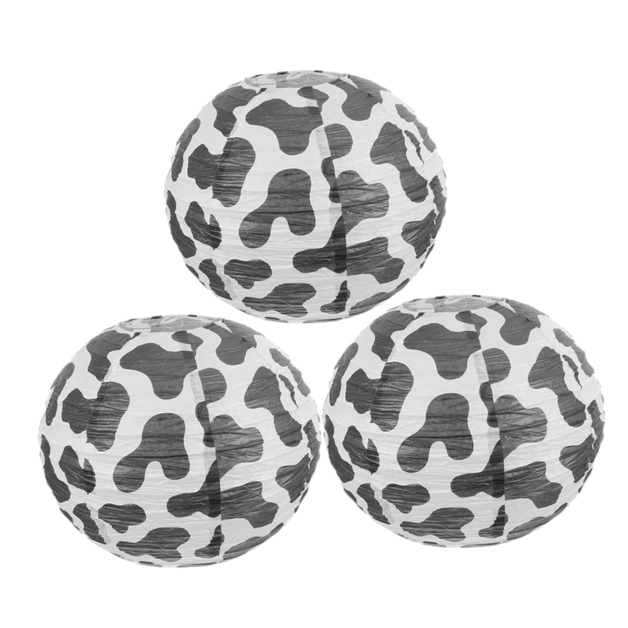 JOINPAYA 3pcs Farm Cow Paper Lanterns Wild West Party Decorations for Kids Cowboy Birthday Cowgirl Baby Shower Barnyard Party Hanging Decor