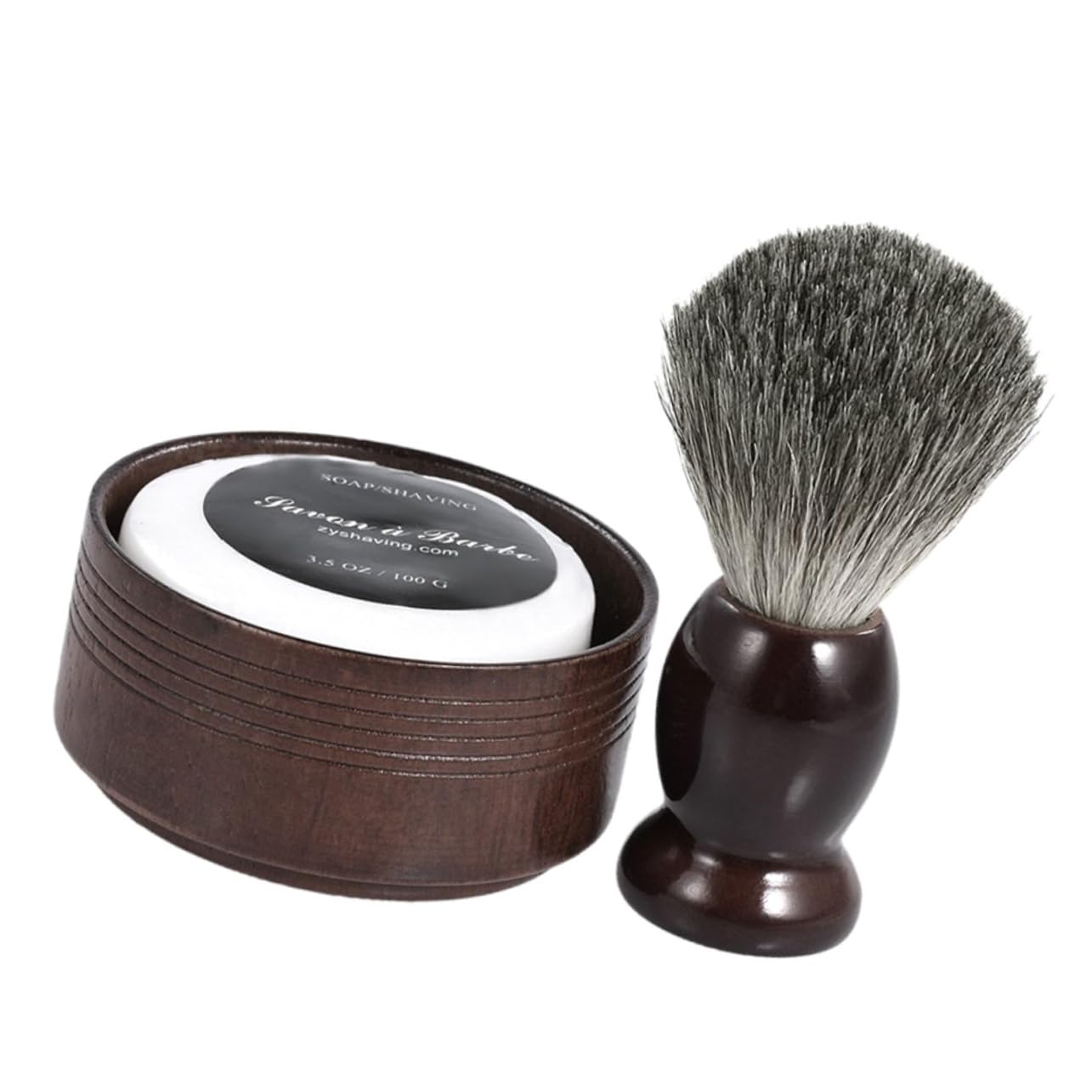 IWOWHERO Men's Grooming Kit Shaving Brush Soap Bowl Set Perfect Present for Dad