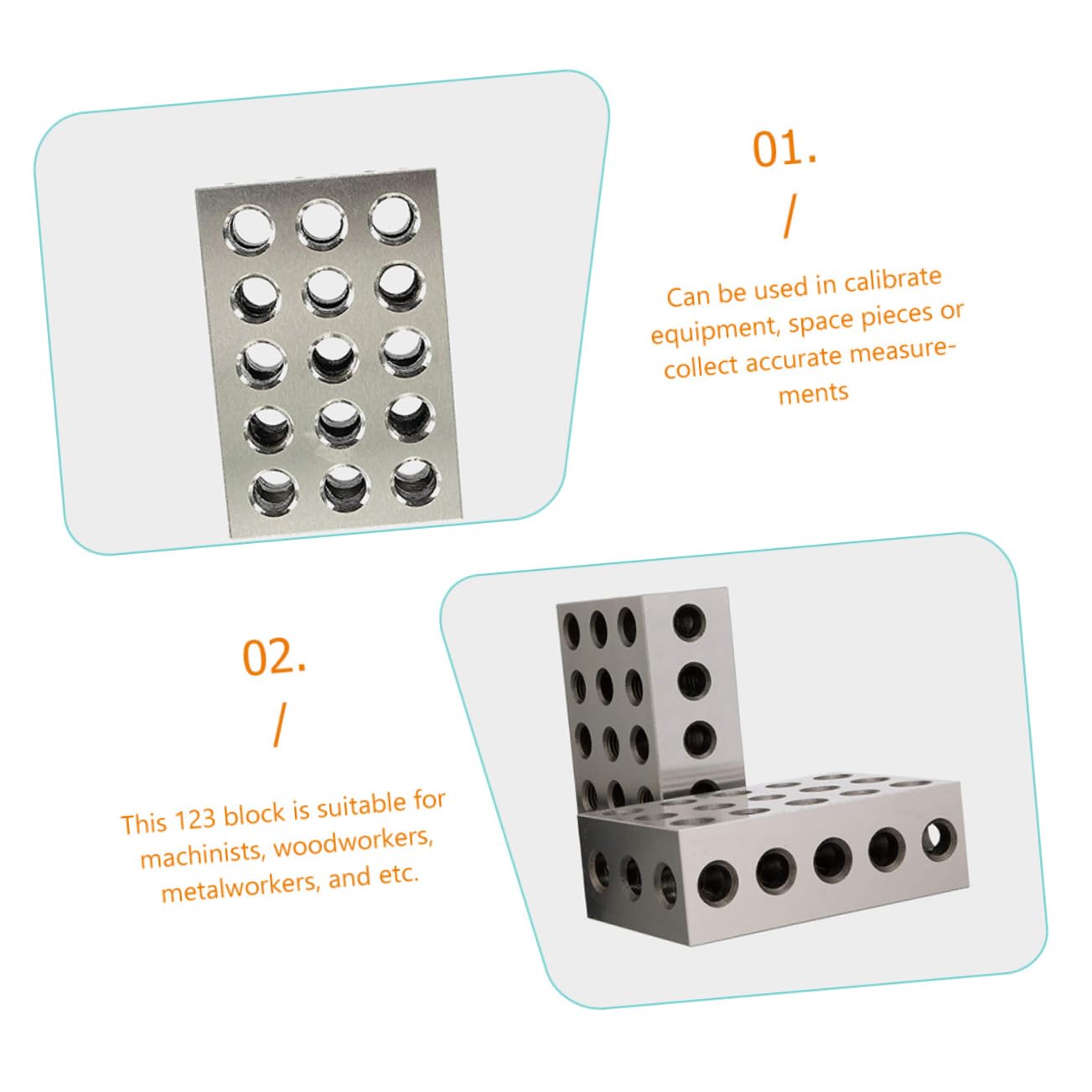 2stücke Präzisionsblock Aus Stahl Für Fräsmaschine Konturblock Parallelunterlage Für Stahlschraubstock Zum Fräsen Und Bohren