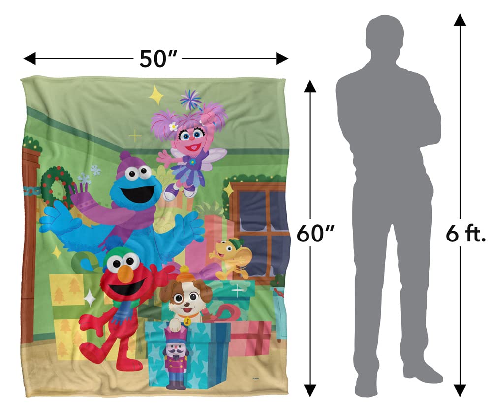 Sesame Street Furry Friends Forever Elmo Abby Cookie Monster Presents Kids Silky Touch Blanket, 152 x 127 cm - Image 2