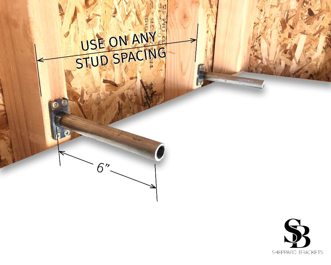 Swpeet 4-Pack 6-Inch Floating Shelf Brackets – Heavy Duty Hidden Supports With Screws & Anchors, White