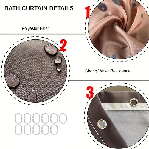 Miniatura 5 de Cortina de ducha de Halloween Nightmare Clown Sinister Pennywise The IT, decoración navideña temática de película de terror, cortina de baño