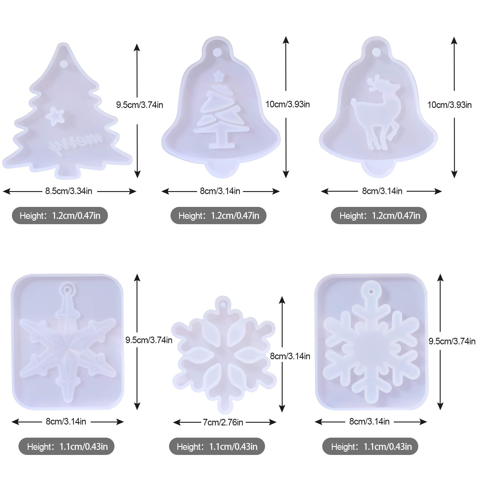 Weihnachtsglocken Silikonform Für Harz – DIY Anhänger, Schmuck & Baumdekoration
