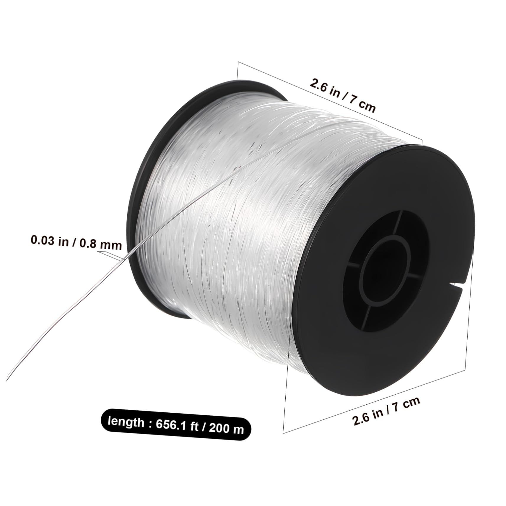 NUOBESTY Fishing Line 200m Nylon Cord for Crafting Hanging Fishing Decorations Jewelry Making High Strength